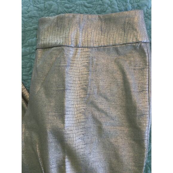 Alfani Woman Metallic Croc Dress Pants Button Fly NWOT - Picture 5 of 7